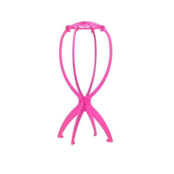 Wig Plastic Stand Pink