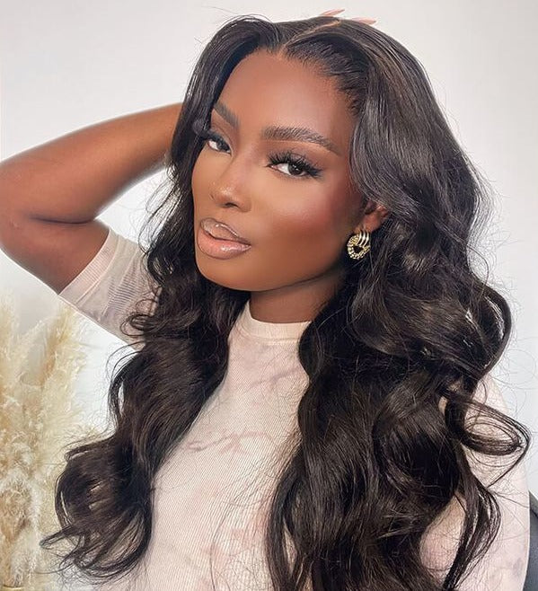 Layla |  Human Hair T Part Lace Front Wig 180 Density 18 Inch